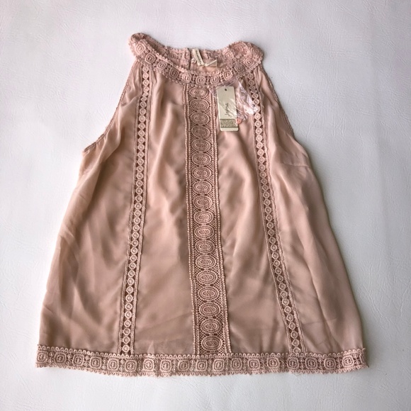 Japna Tops - Japna Lace trim Halter Top Blouse